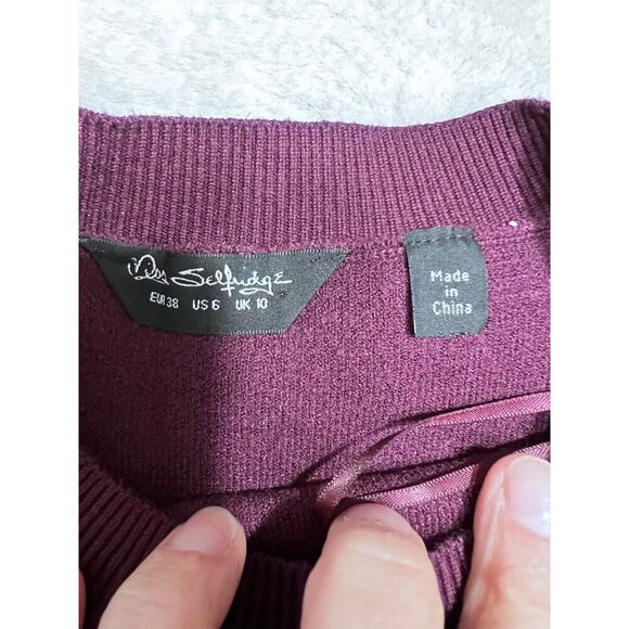 Miss Selfridge long sleeve snowflake sweater women size 6 - Picture 3 of 7